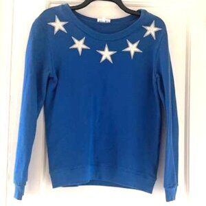 Claudie Pierlot Paris Leather Stars Sweatshirt Coastal Lagenlook